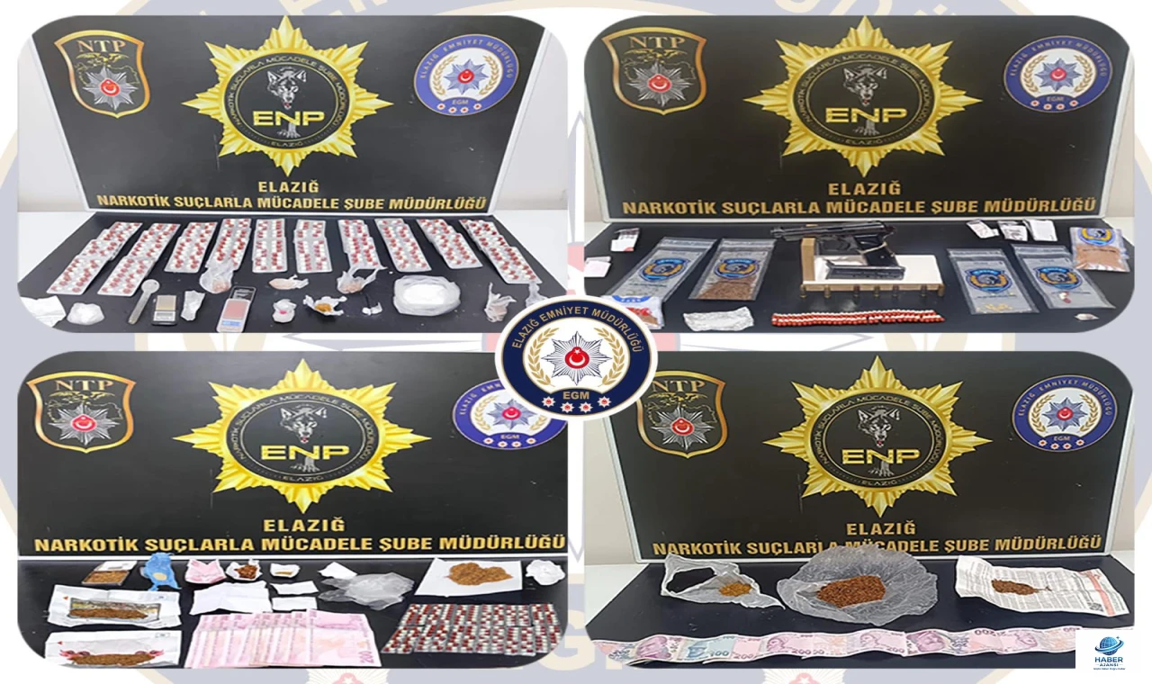 ELAZIĞ'DA NARKO OPERASYONLARI: 14  ŞÜPHELİ TUTUKLANDI !