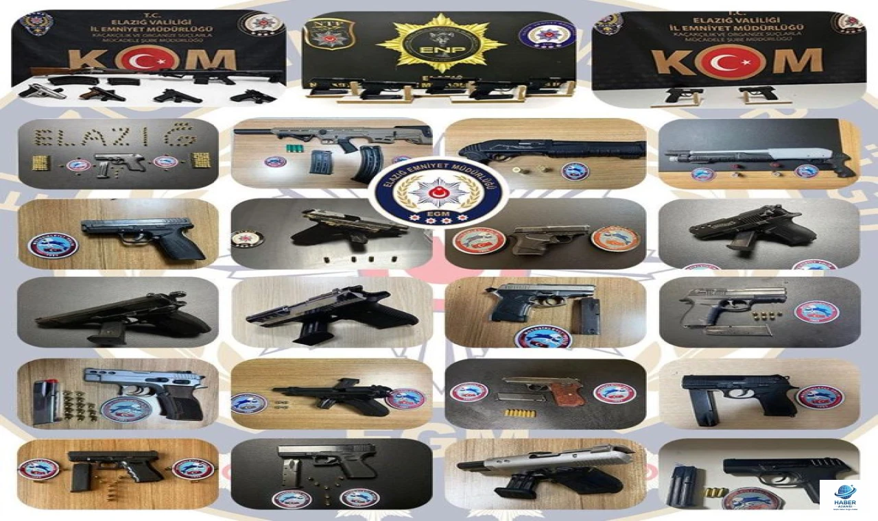 Elazığ’da Son Bir Ayda 124 Hükümlü Yakalandı, 53 Ruhsatsız Silah Ele Geçirildi