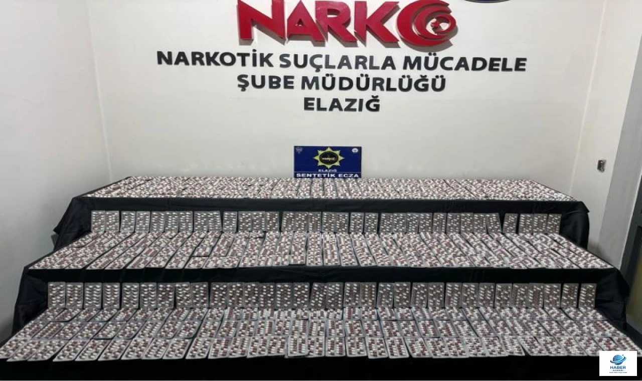 Elazığ’da Uyuşturucu Operasyonu: 6 Bin 395 Sentetik hap Ele Geçirildi, 1 şüpheli Tutuklandı