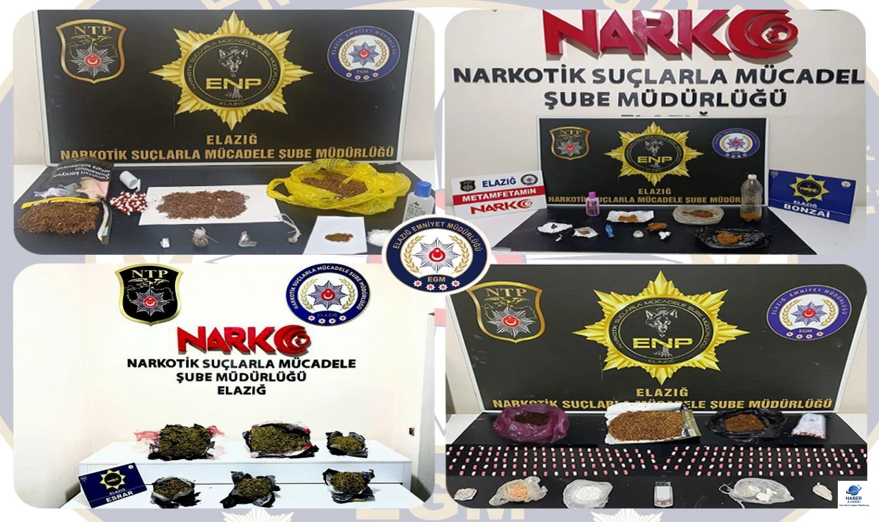 Elazığ'da Uyuşturucu Operasyonları: 1 Ayda 30 Tutuklama, 5,5 Kg Skunk Ele Geçirildi