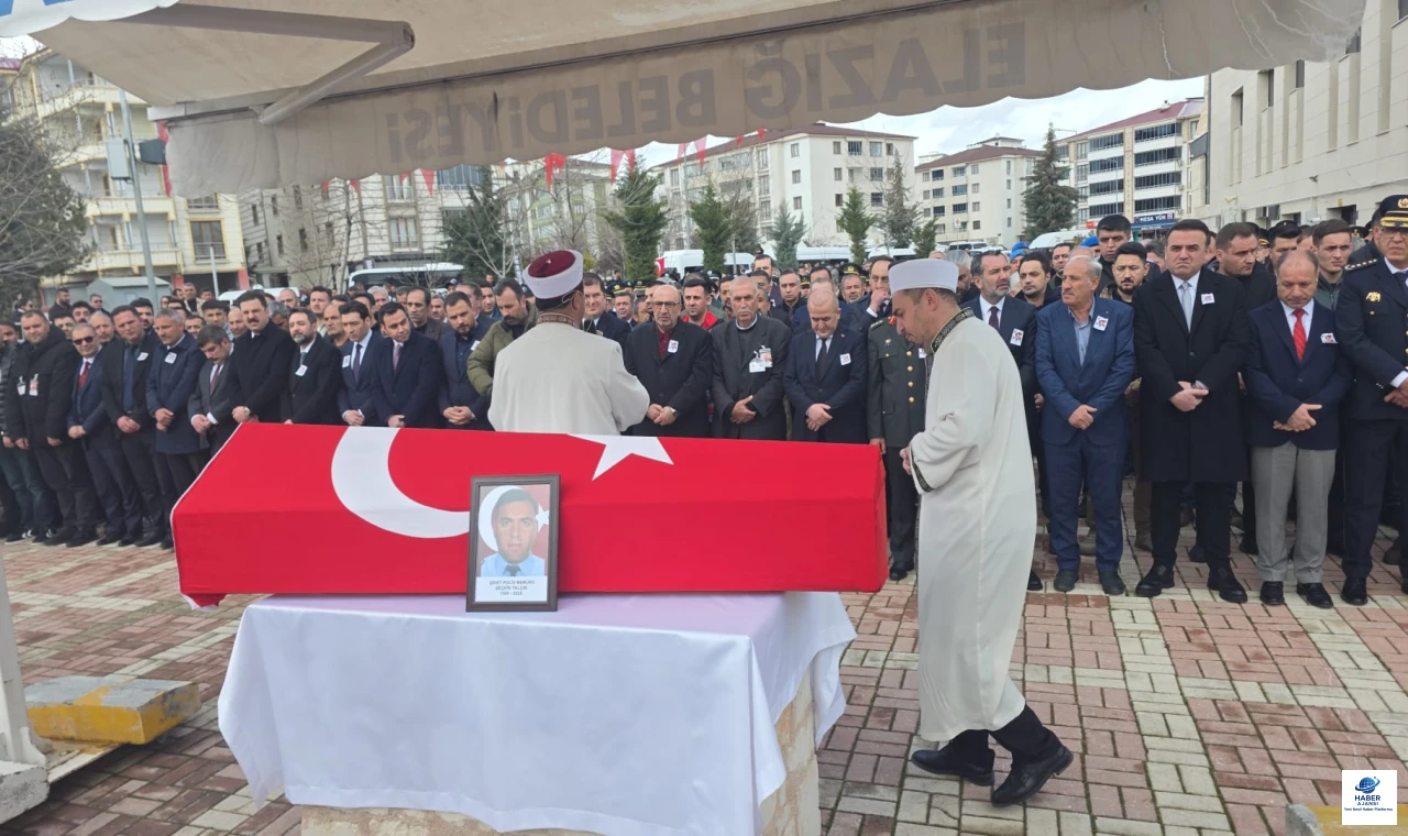 Şehit Polis Seçkin Yalçın, Elazığ’da törenle son yolculuğuna uğurlandı
