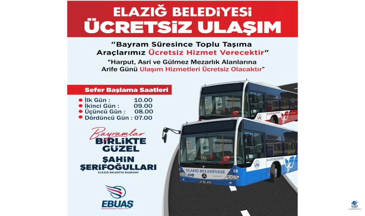 Bayram boyunca belediye otobüsleri ücretsiz