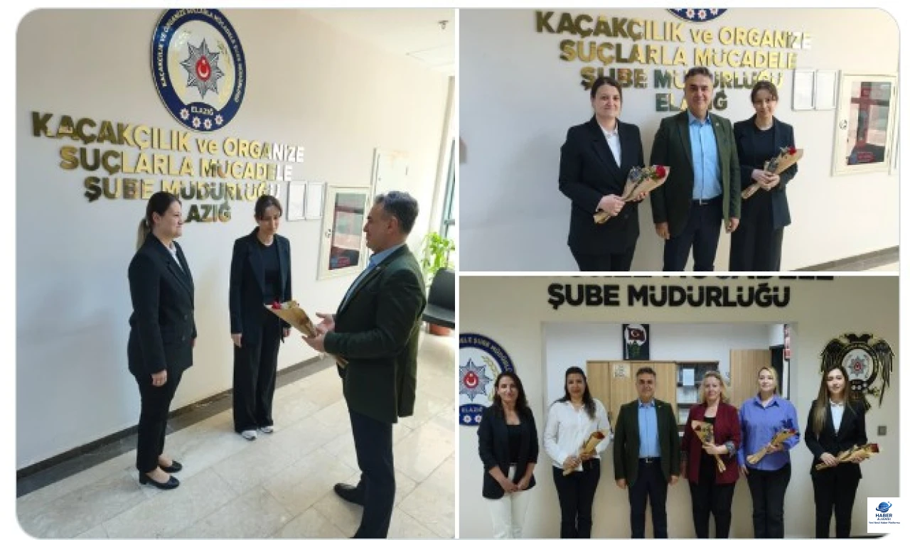 Elazığ Emniyet Müdürü’nden kadın personele Anneler Günü sürprizi