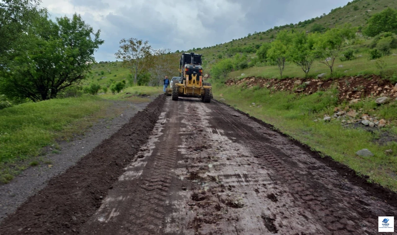 Elazığ İl Özel İdaresi'nden Şeyhacı Köyü'nde yol çalışması