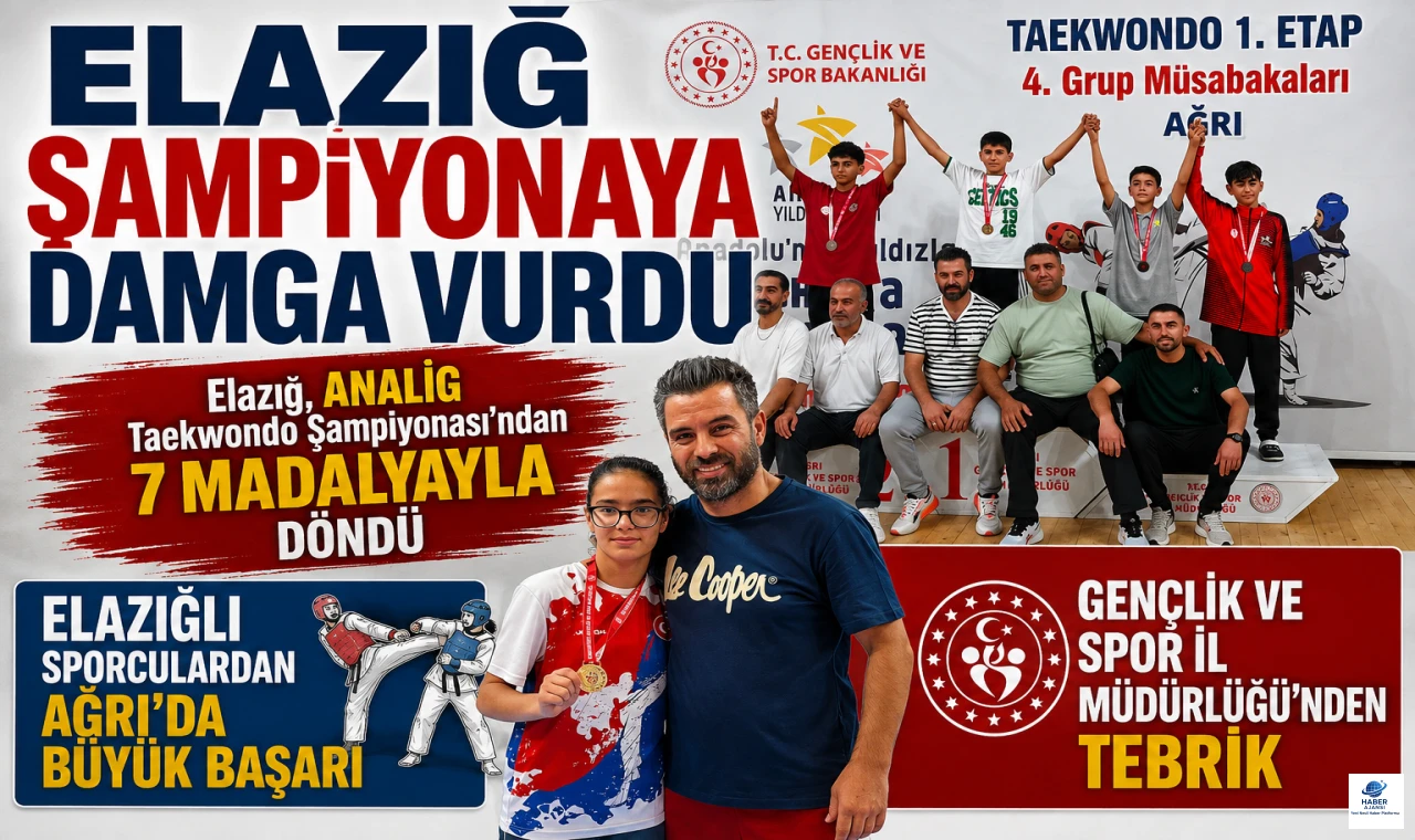 Elazığ, ANALİG Taekwondo Şampiyonası'ndan 7 Madalyayla Döndü