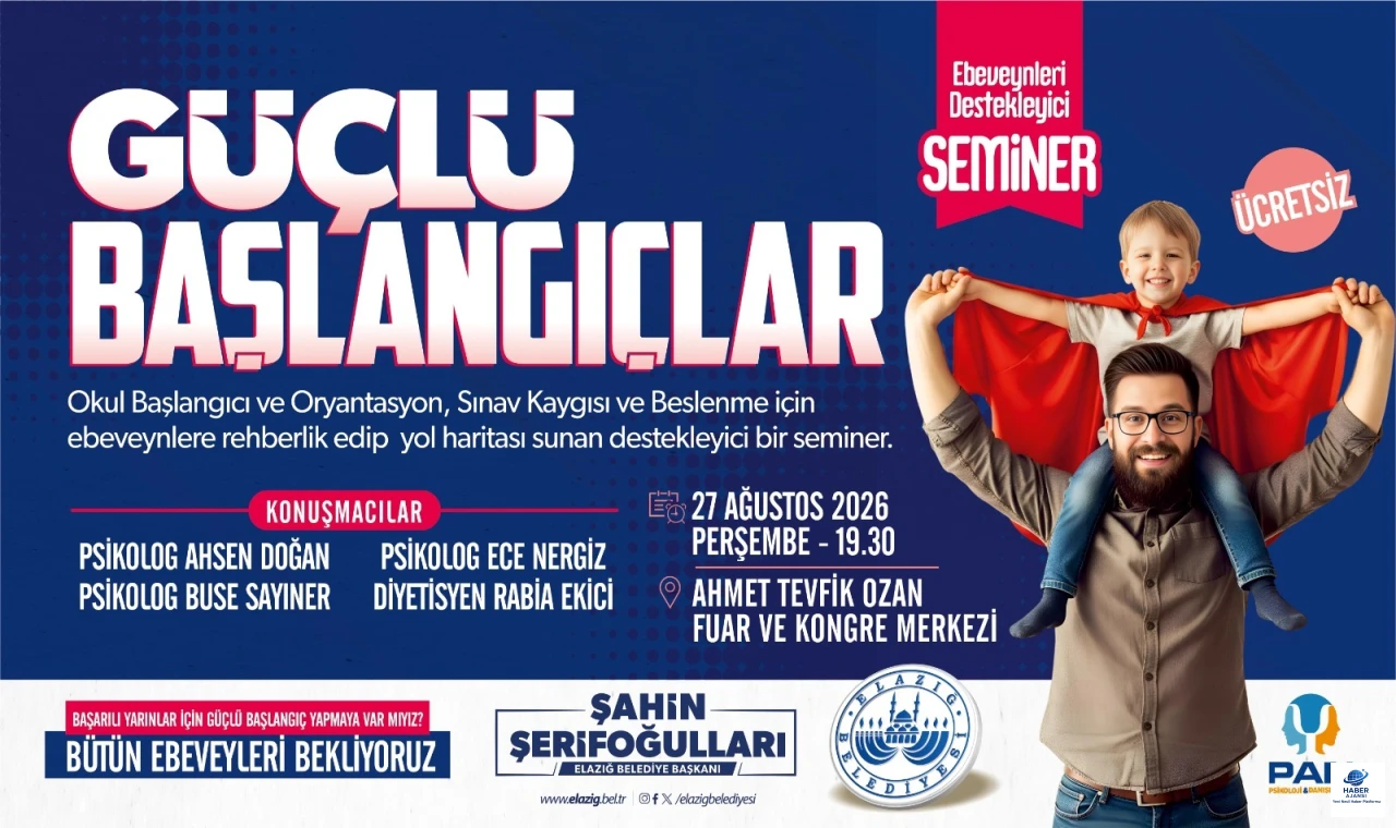 Elazığ Belediyesi'nden Velilere "Güçlü Başlangıçlar" Semineri