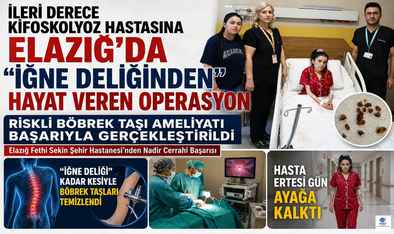 Riskli Böbrek Taşı Ameliyatı Başarıyla Gerçekleştirildi Elazığ Fethi Sekin Şehir Hastanesi'nden Nadir Cerrahi Başarısı