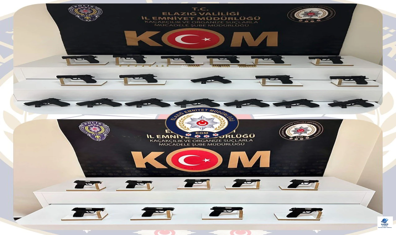Elazığ'da Ruhsatsız Silah Operasyonu: 28 Tabanca Ele Geçirildi, 2 Şüpheli Tutuklandı