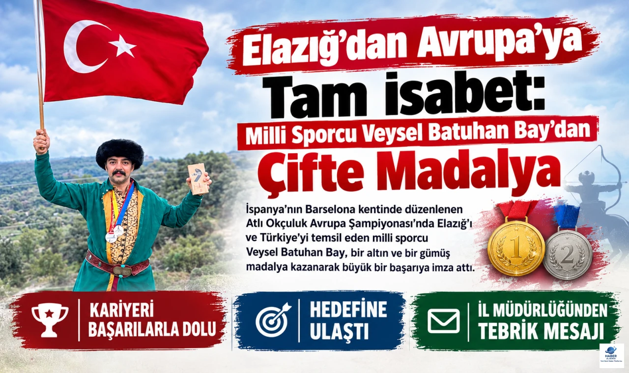 Elazığ'dan Avrupa'ya Tam İsabet: Milli Sporcu Veysel Batuhan Bay'dan Çifte Madalya