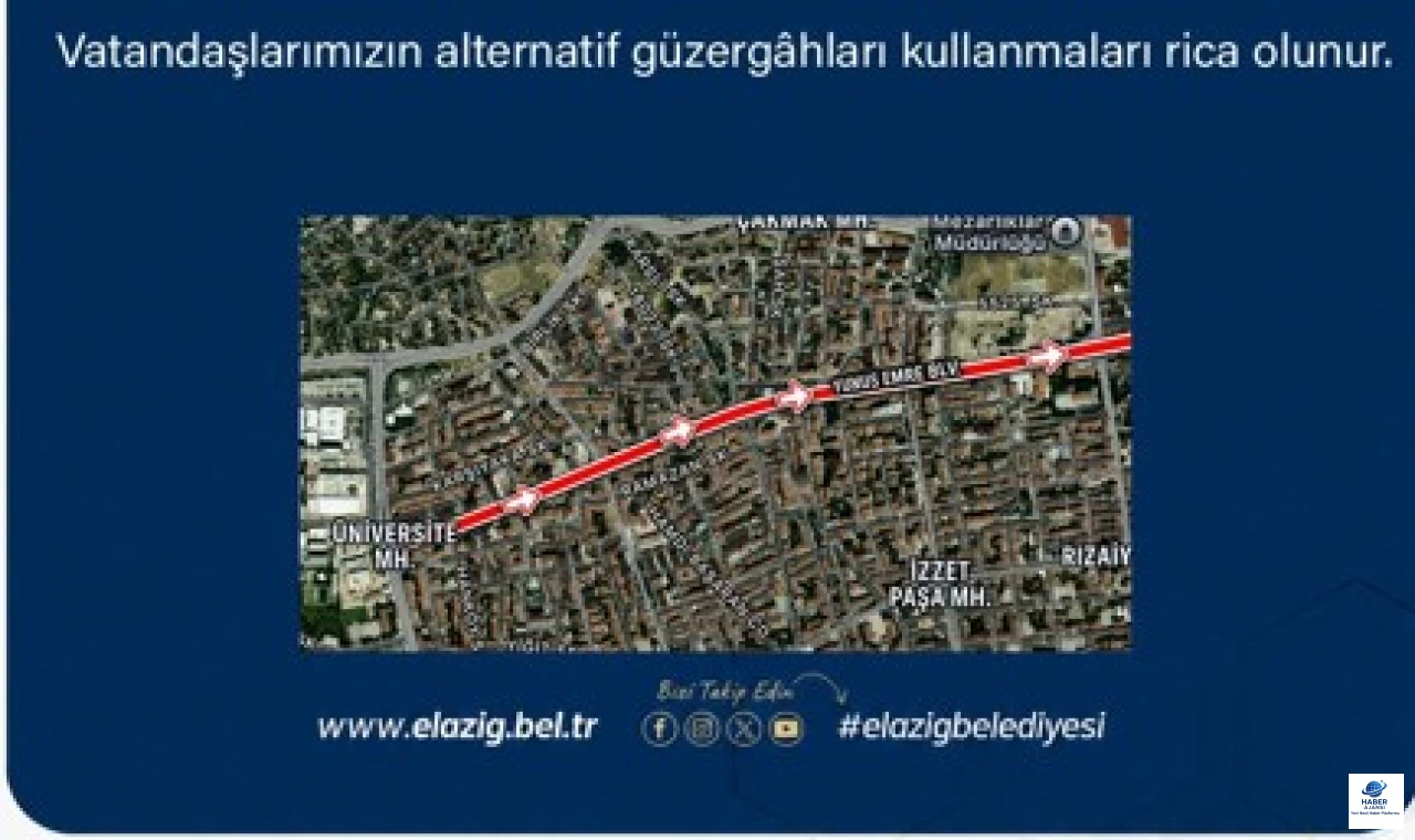 Yunus Emre Bulvarı'nda Yol Bakım Çalışması: 4 Gün Trafik Akışı Değişecek