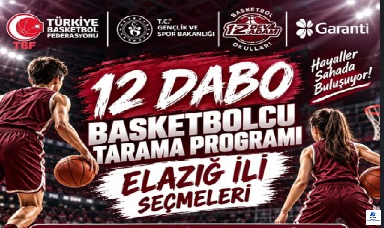 12 DABO Basketbolcu Tarama Programı Elazığ il seçmeleri 31 Ekim’de yapılacak