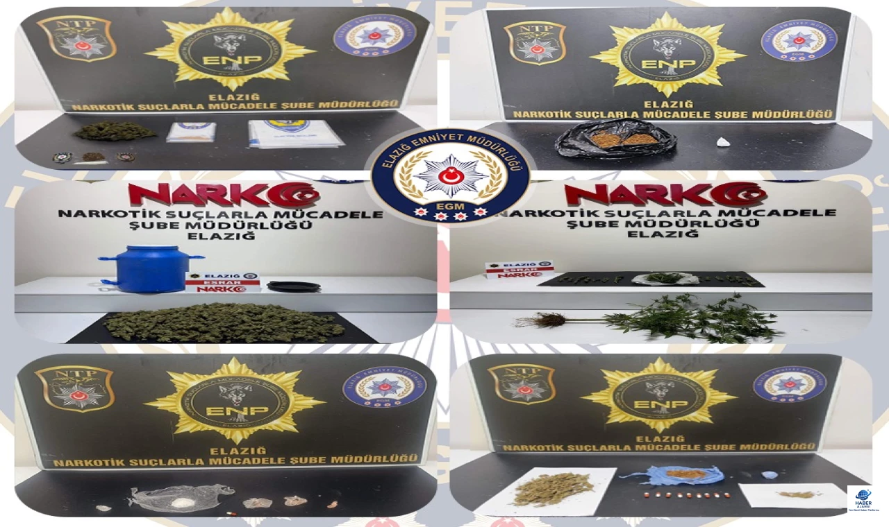 Elazığ'da uyuşturucu operasyonu: 1 kilo 738 kilogram sentetik kannabionid ( BONZAİ)  ham maddesi ele geçirildi