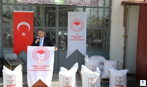 Ağın ve Keban’da çiftçiye nohut tohumu desteği