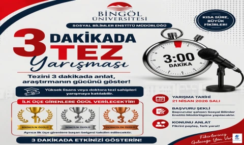 Bingöl Üniversitesi’nde “3 Dakikada Tez” heyecanı