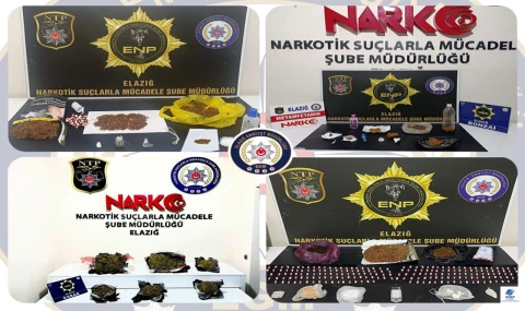 Elazığ'da Uyuşturucu Operasyonları: 1 Ayda 30 Tutuklama, 5,5 Kg Skunk Ele Geçirildi