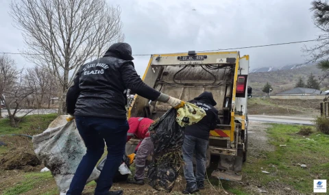 Hazar Gölü Sahilindeki Kirliliğe Müdahale: 10 Ton Çöp Toplandı