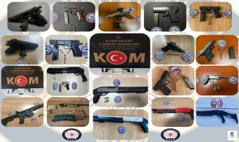 Elazığ'da son 20 Günde 75 Firari yakalandı 24 Ruhsatsız Silah Ele Geçirildi