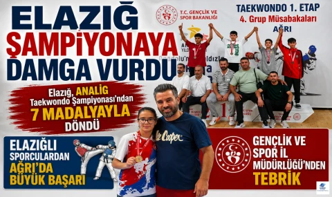 Elazığ, ANALİG Taekwondo Şampiyonası'ndan 7 Madalyayla Döndü