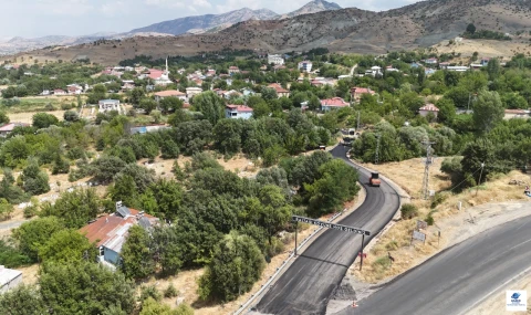 Palu’nun Baltaşı Köyü’ne Sıcak Asfalt
