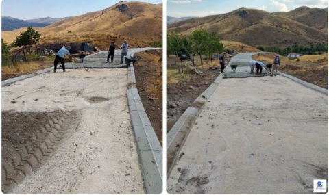 Sivrice’de Afet Konutlarında Çevre Düzenleme Çalışmaları Hız Kesmeden Devam Ediyor