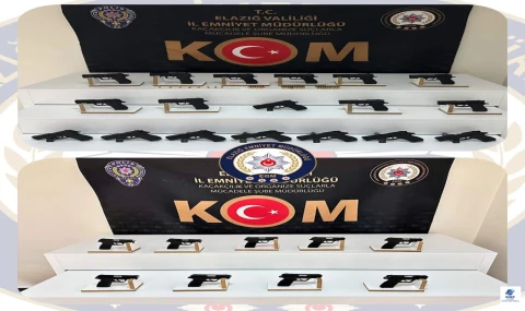 Elazığ'da Ruhsatsız Silah Operasyonu: 28 Tabanca Ele Geçirildi, 2 Şüpheli Tutuklandı