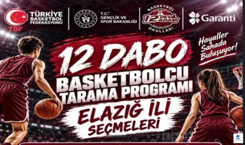 12 DABO Basketbolcu Tarama Programı Elazığ il seçmeleri 31 Ekim’de yapılacak